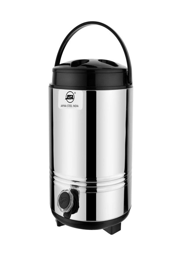 JSI إبريق/حاويات مياه ساخنة وباردة من الفولاذ المقاوم للصدأ من JSI، سعة 8 لترات، موزع مياه معزول حراريًا من البولي يوريثان، مثالي للمطابخ والمكاتب، يحافظ على نضارة المشروبات، سهل الاستخدام والصيانة، صنبور مانع للتسرب - Image 1